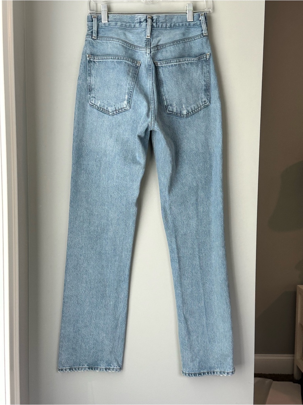 Agolde Lana Straight Leg Jean- Light Blue Wash Size 25 - Picture 5 of 15